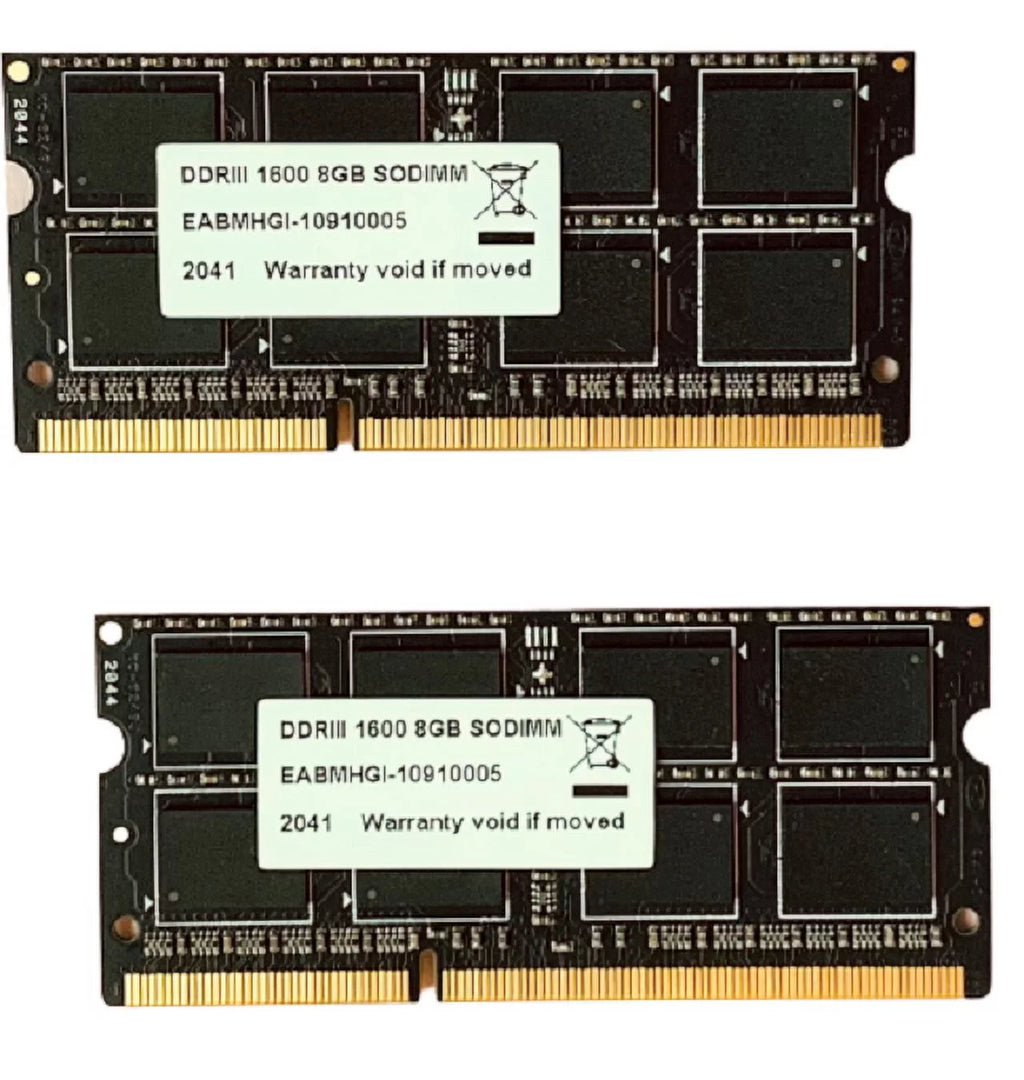 16GB DDR3 2x 8GB PC3-12800 1600MHz SODIMM Memory J967097