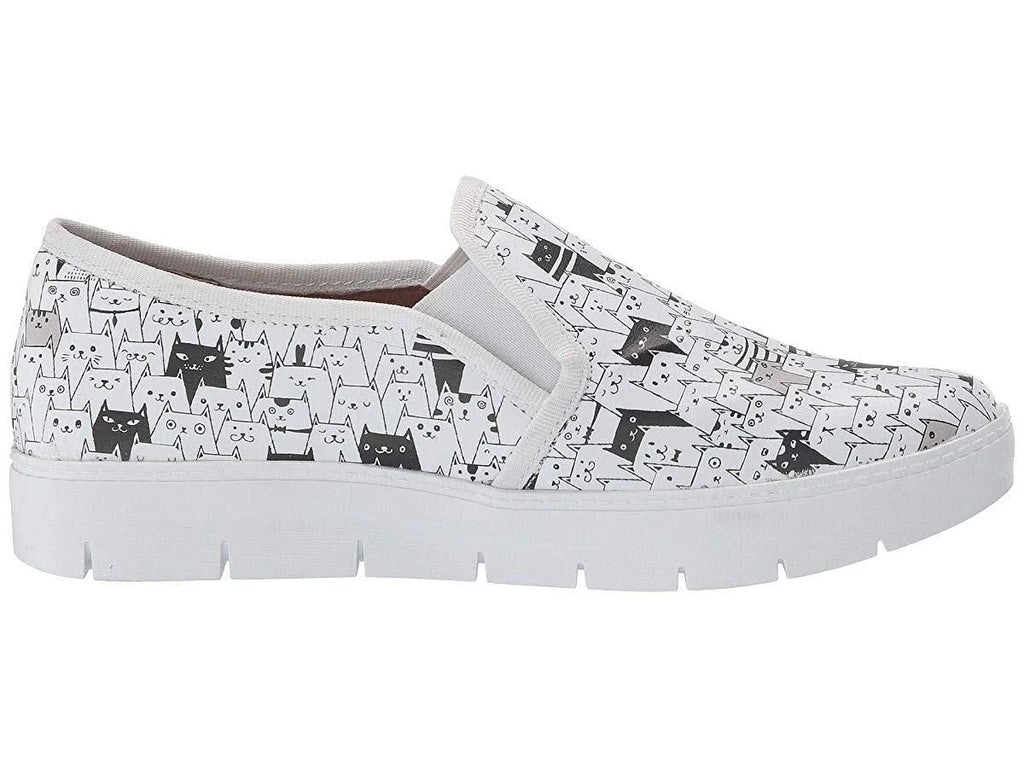 White/Black Cats 8.5 Shoes L6826