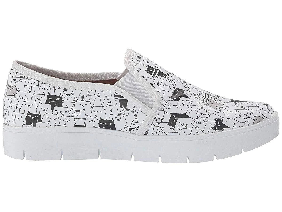 White/Black Cats 8.5 Shoes L6826