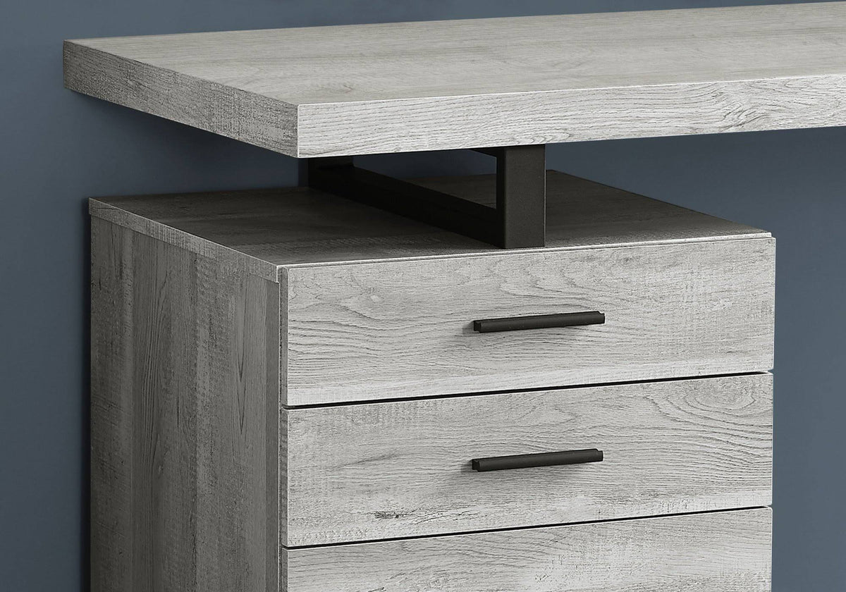 Brown Black Particle Board Metal Computer Desk N62728
