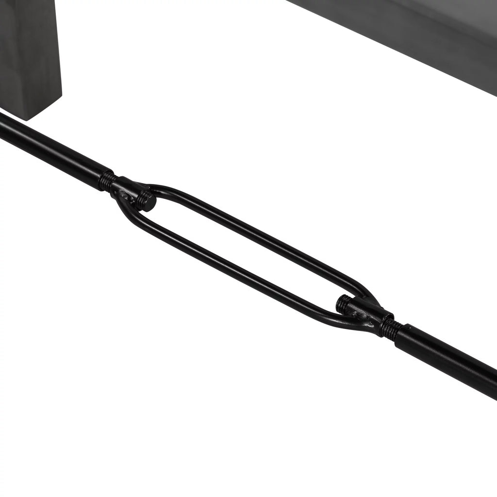Counter Height Dining Table Solid Wood & Metal Gray F779941