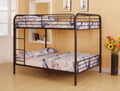 Metal Full/Full Bunk Bed, Dark Brown U81194