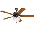 52x22 5-Blade Ceiling Fan Oil Rubbed Bronze Cherry Mahogany Blades T7938