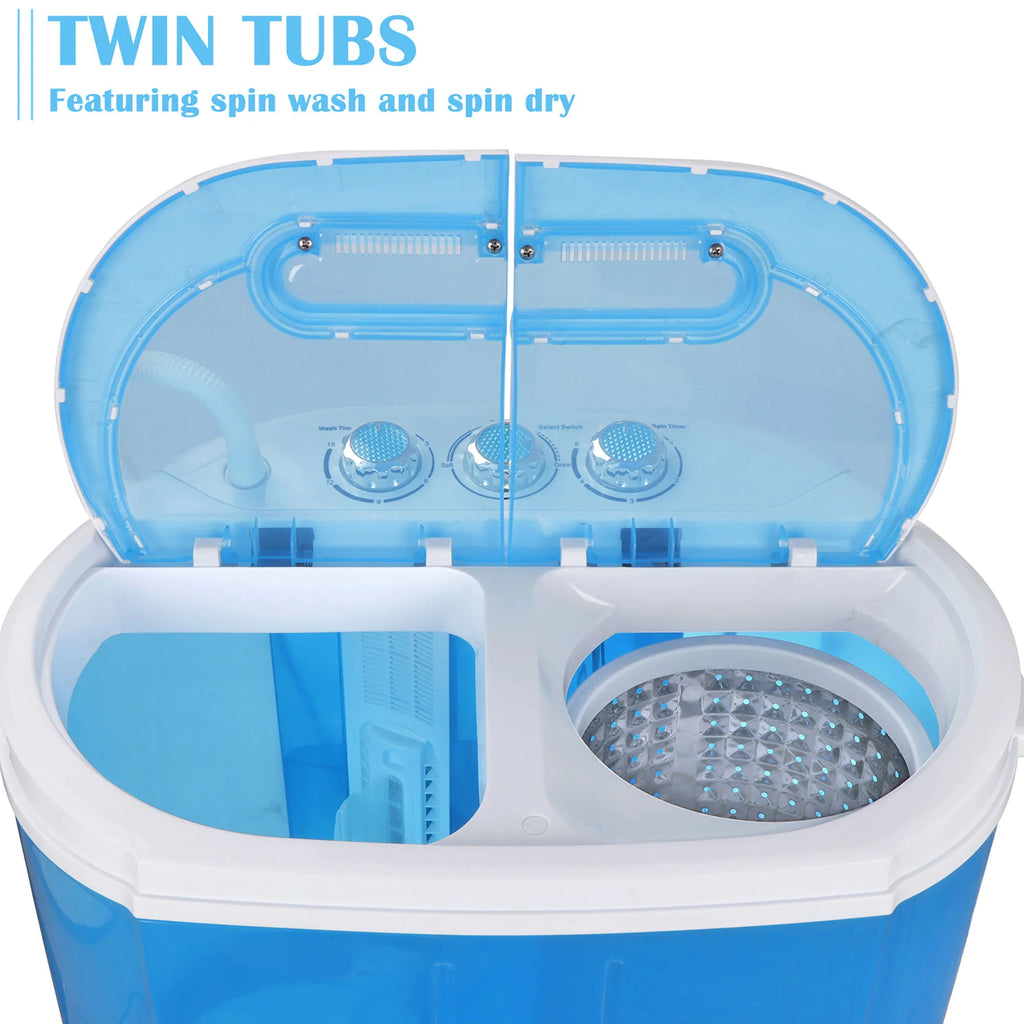 Portable Compact Washer 10lbs Blue White S3292