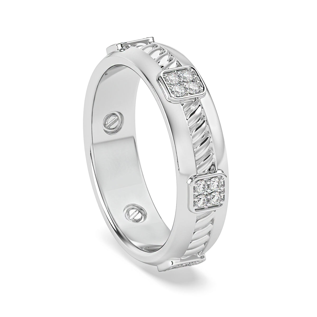 14k Gold Diamond Ring Wedding Band F663