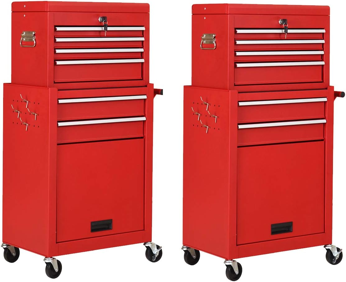 6-Drawer Rolling Tool Chest Set of 2 I68601