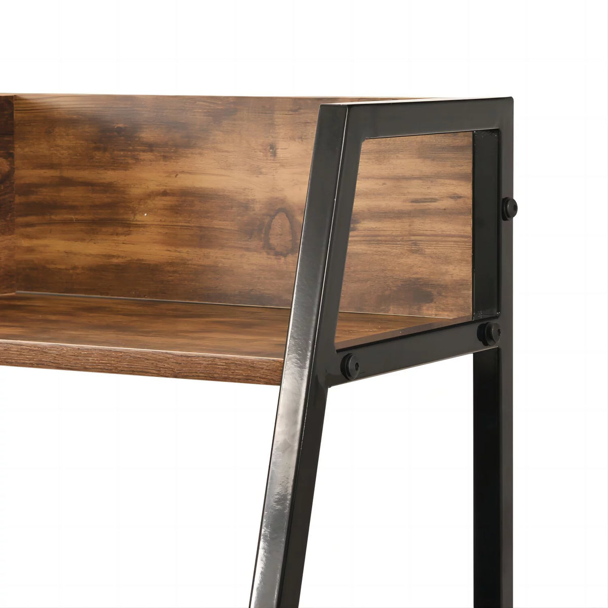 Brown Computer Desk with Hutch and Storage Shelves M960