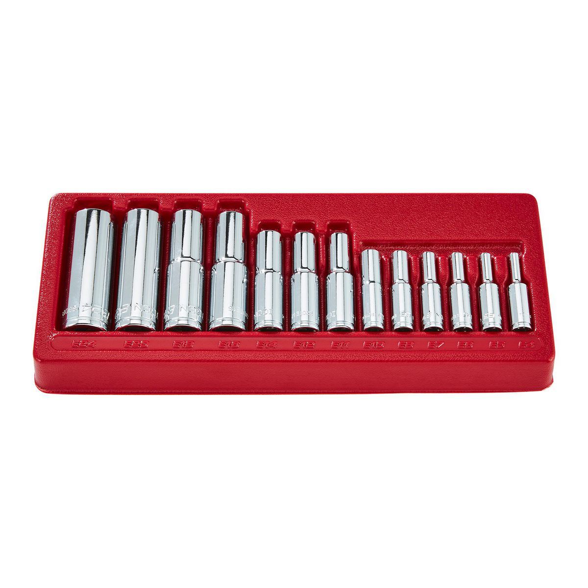 1/4 in., 3/8 in., 1/2 in. Drive Deep E-TORX Socket Set, 13-Piece C6256