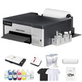 DTF Printer with White Ink Mixing and Roll Feeder, Automatic Cleaning, Includes Oven, Heat Press, Ink, Film B872