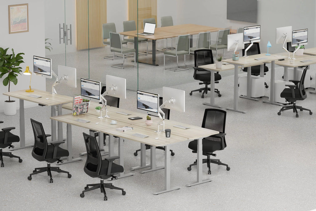 White Electric Stand up Office Desk Frame X229