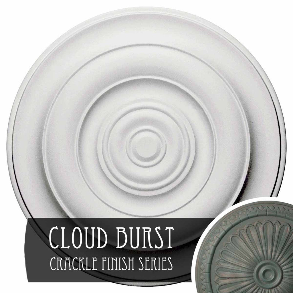 18 inch x 1 1/2 inch Ceiling Medallion, Hand-Painted Crackle J32219