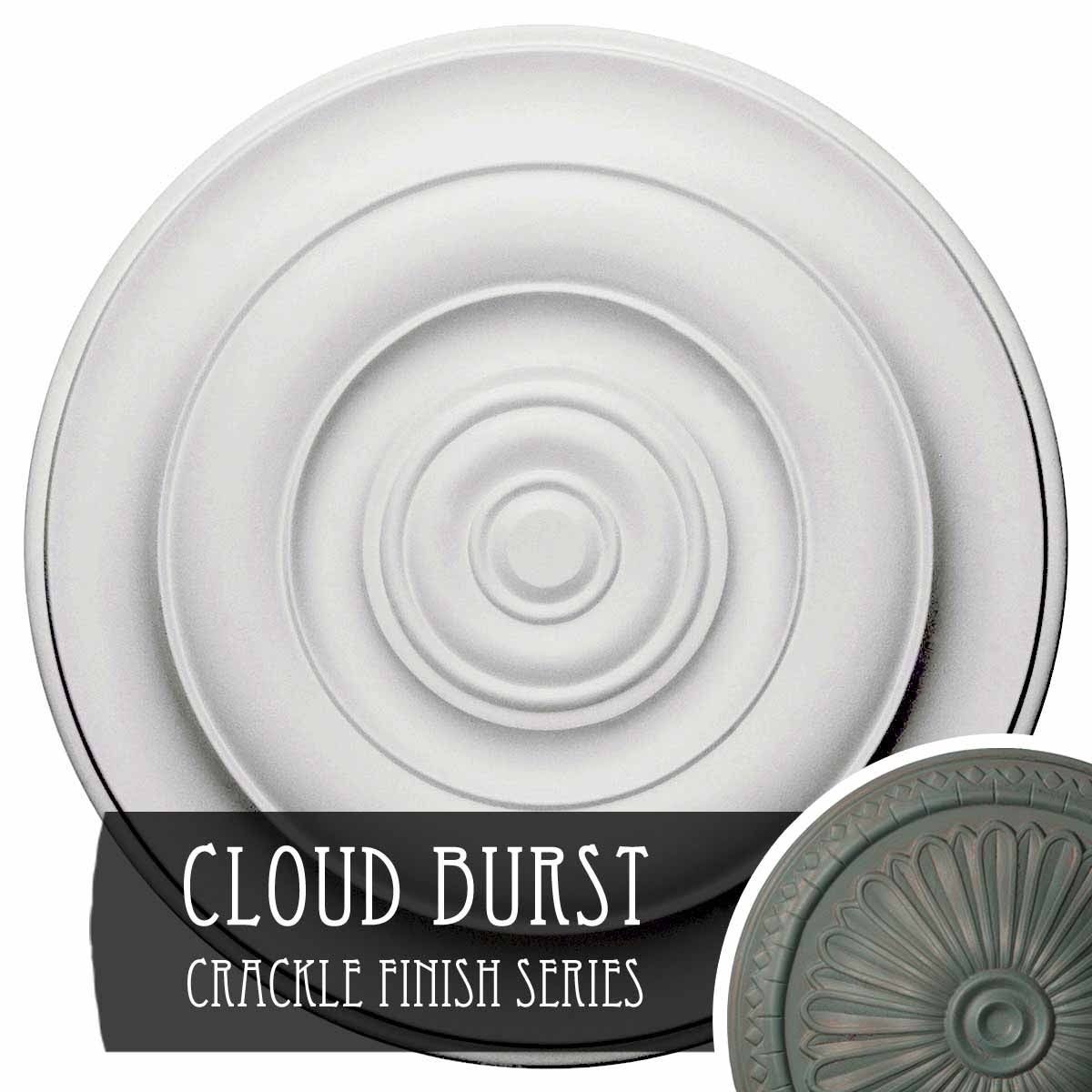 18 inch x 1 1/2 inch Ceiling Medallion, Hand-Painted Crackle J32219