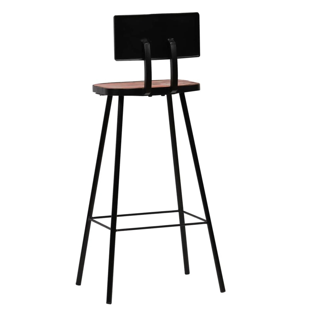 Solid Reclaimed Wood Bar Stools 4 pcs K89272