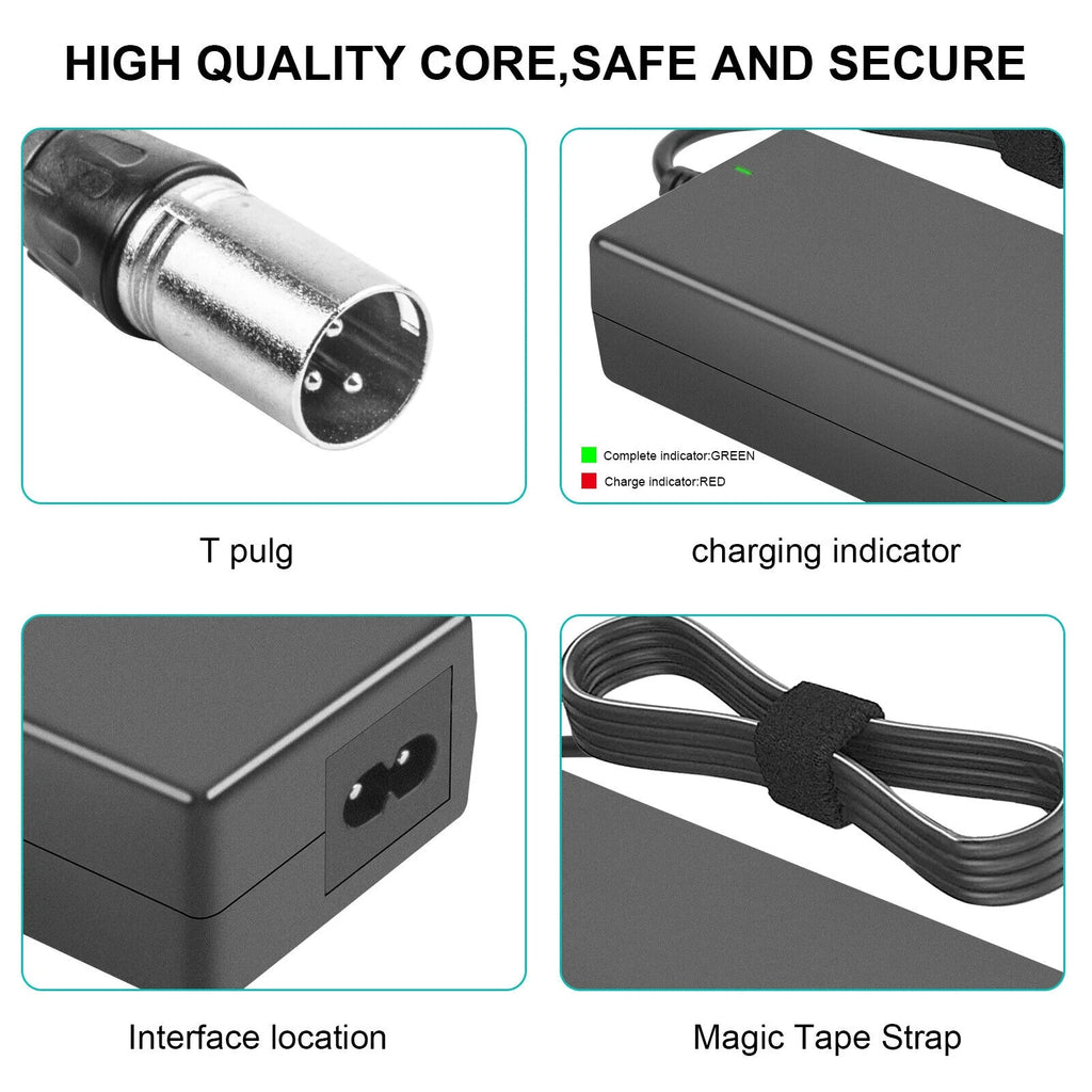 XLR Male Charger 54.6V 2A 110W Li-ion Battery Y204254