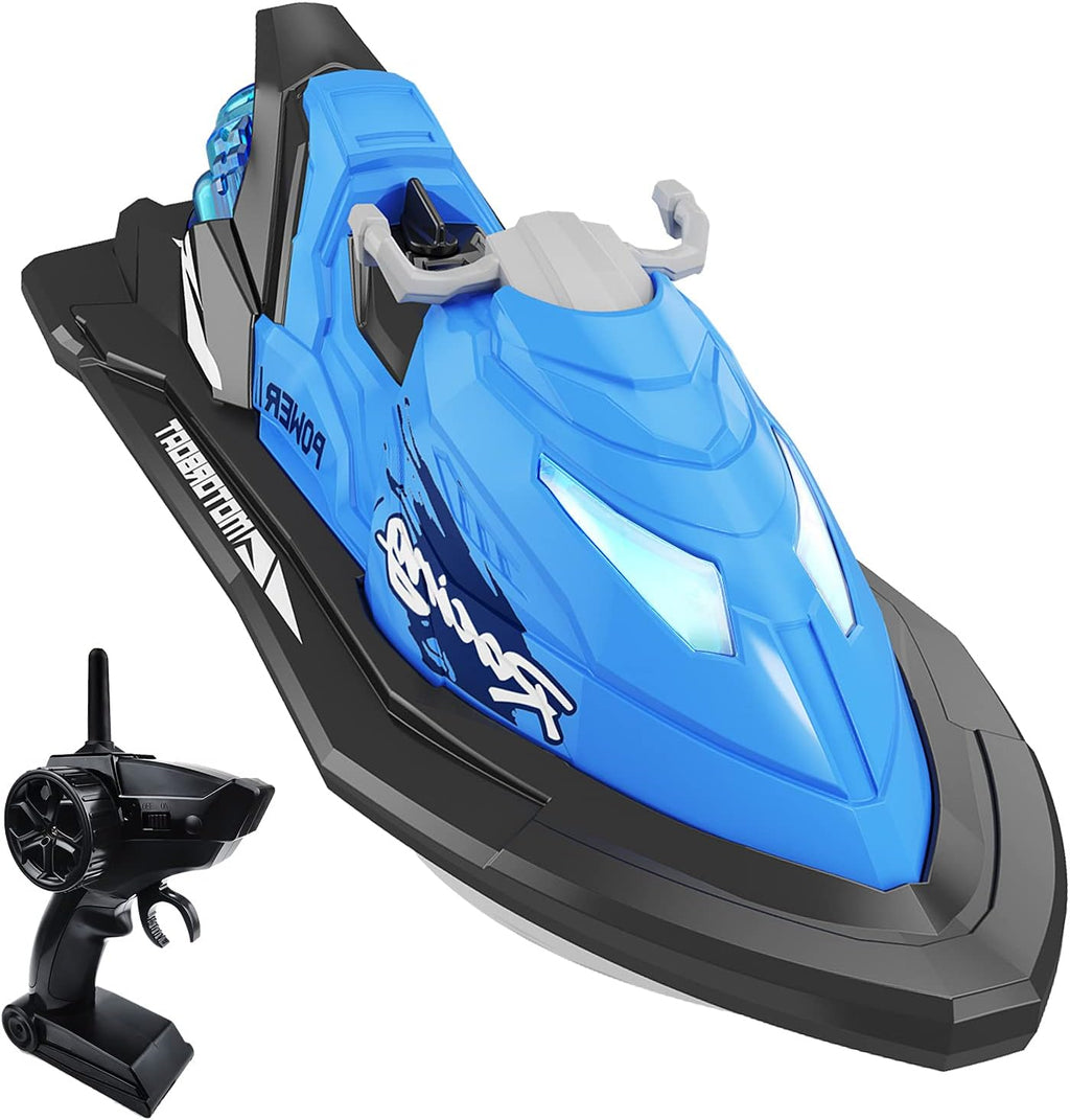RC Boat with Rechargeable Battery Dual Motors Blue P495238