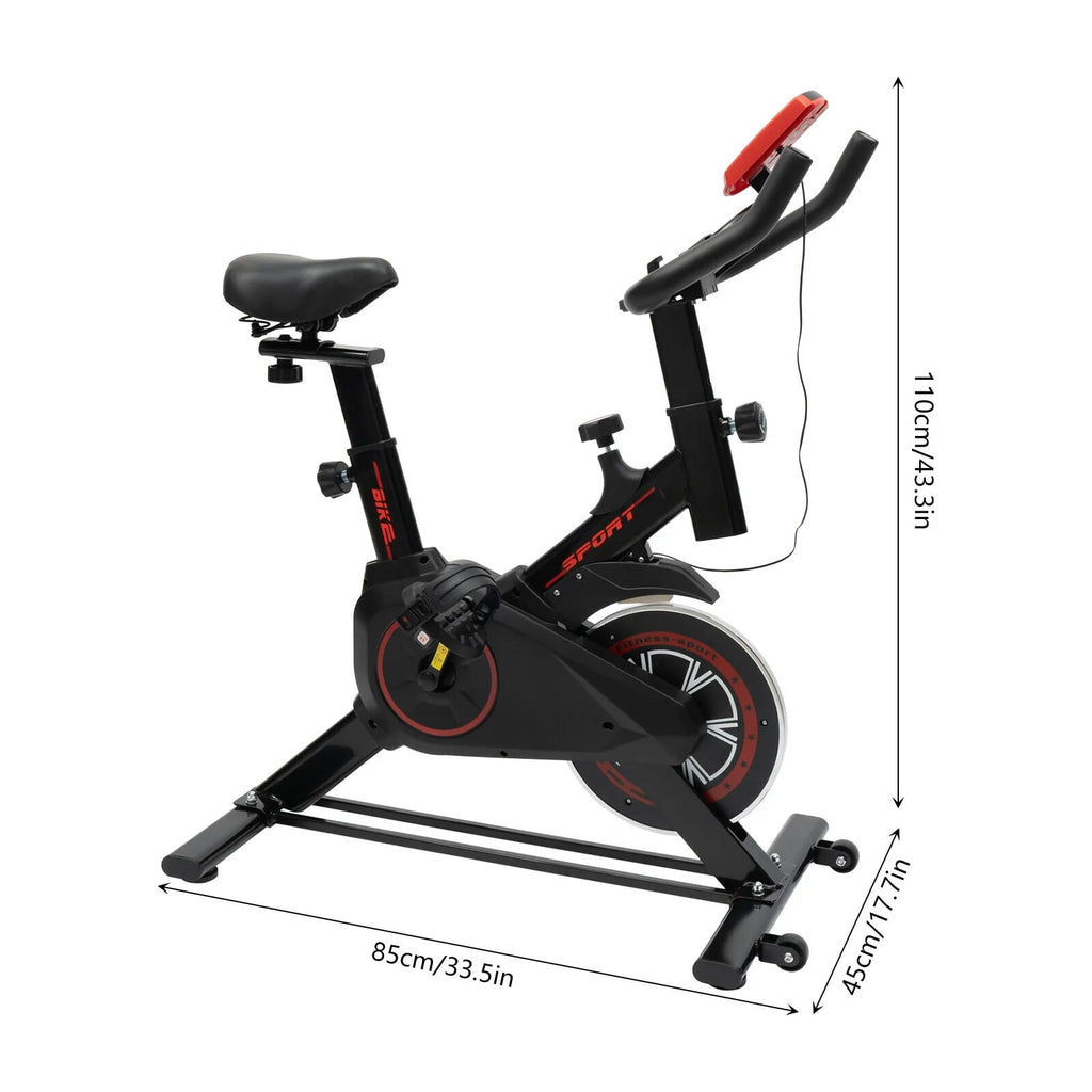 Indoor Cycling Exercise Bike Black U394801