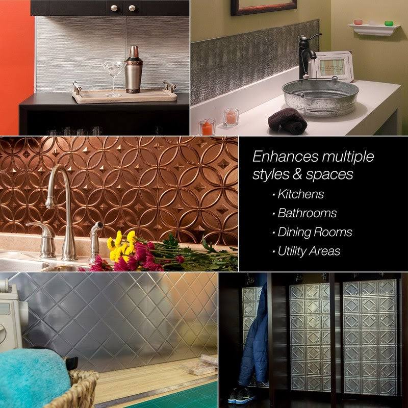 Brushed Aluminum Backsplash Kit O580