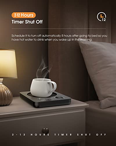 Electric Cup Warmer with Timer and 3-Temperature Settings D175