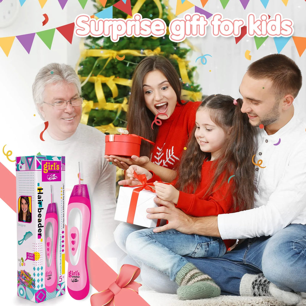 Hair Braider for Kids, Crystal Hair Beader Kits Toys G468