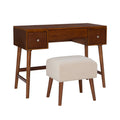 Walnut Brown Wood Vanity Set B671