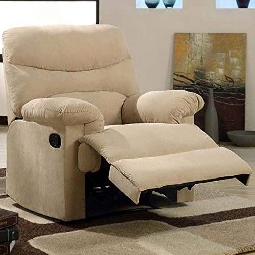 Beige Microfiber Recliner F586647