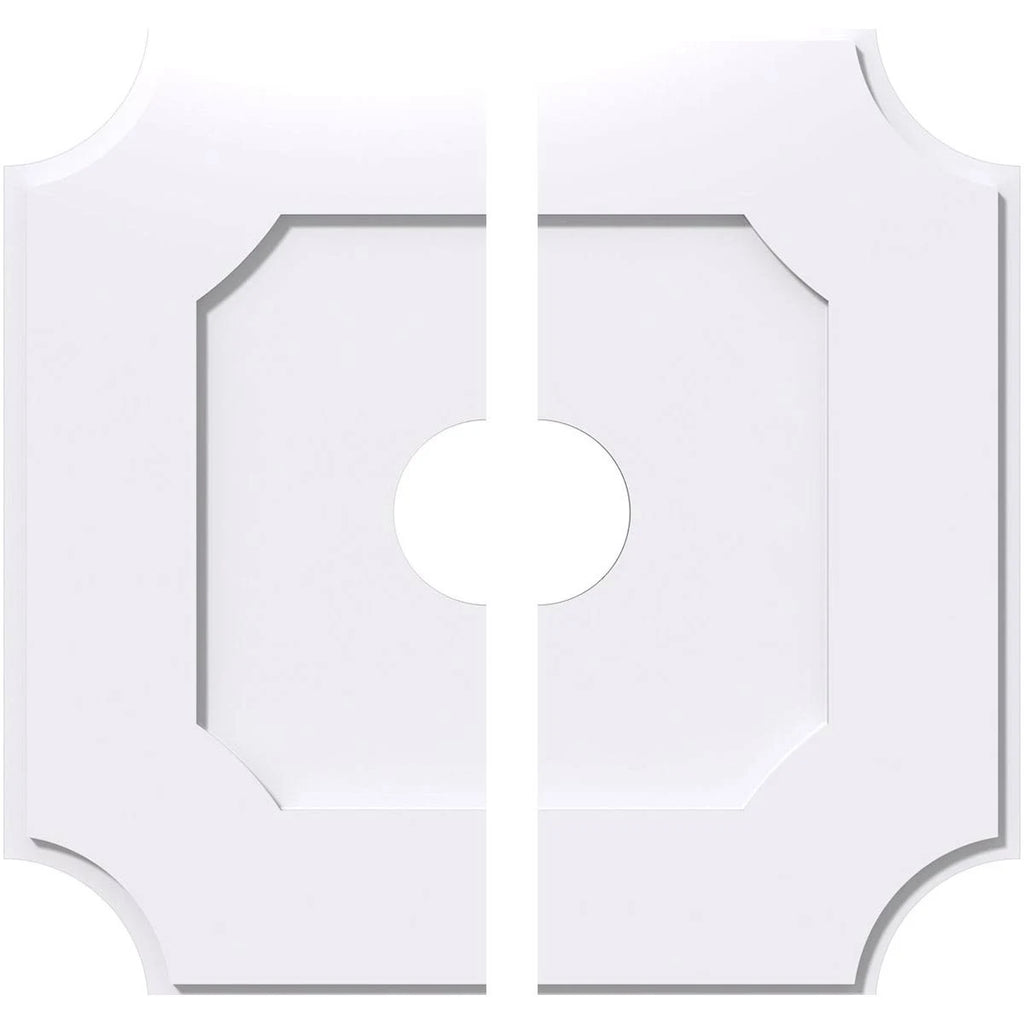 36 inchod x 7 inchid x 21 1/2 inchc x 1 inchp PVC Ceiling Medallion, Two Piece R6545