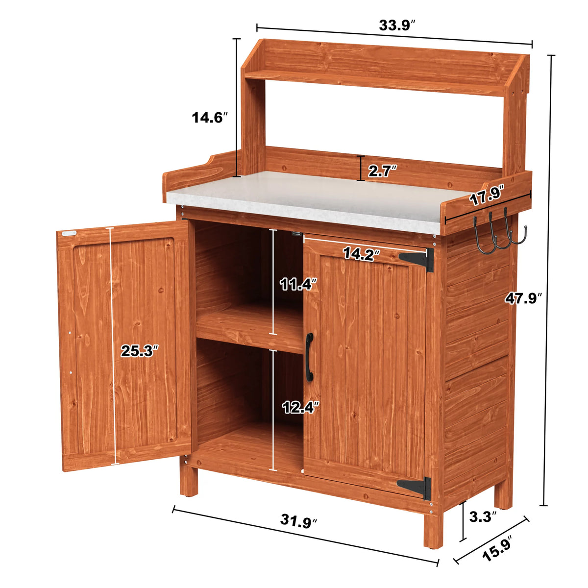 Potting Bench with Storage Y3098