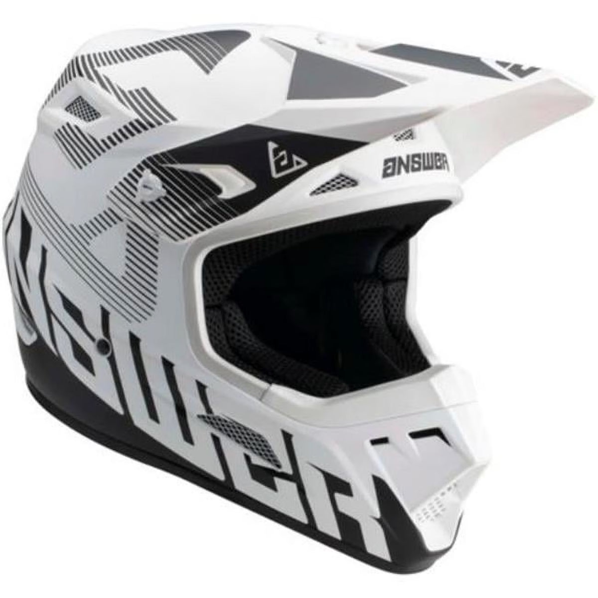 White/Black MX Offroad Helmet Y137
