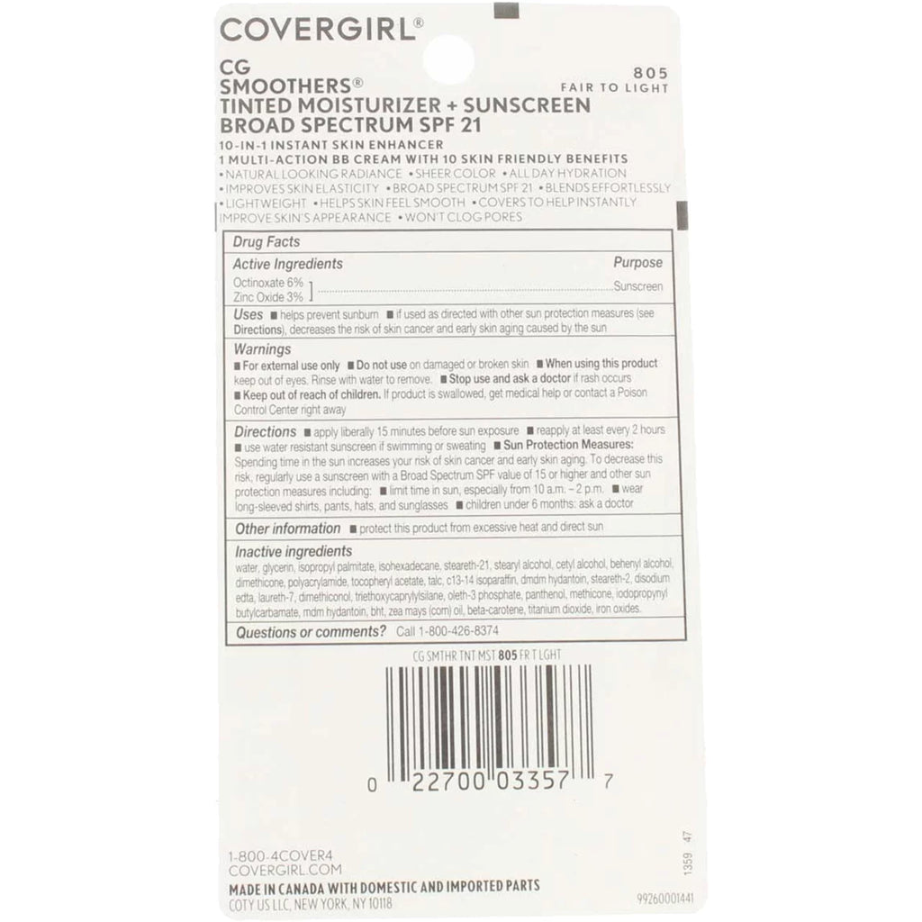 Tinted Coverage SPF 21, Fair to Light, 1.35 oz (Pack of 6) O23909
