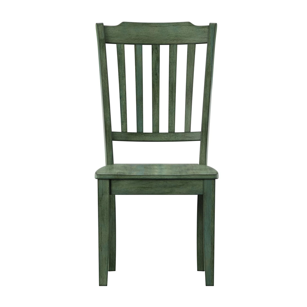 Antique Sage Green Wood Dining Chairs, Set of 2 P8271