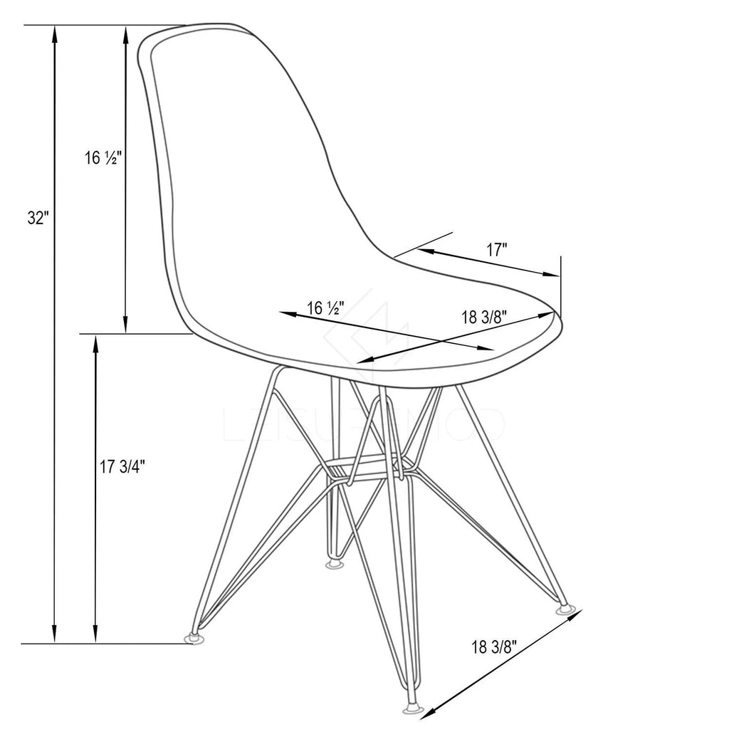 Molded Eiffel Side Chair Set of 4 A4121