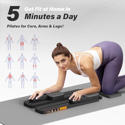 Pilates Reformer Machine with Resistance Bands and Balance Board Y224