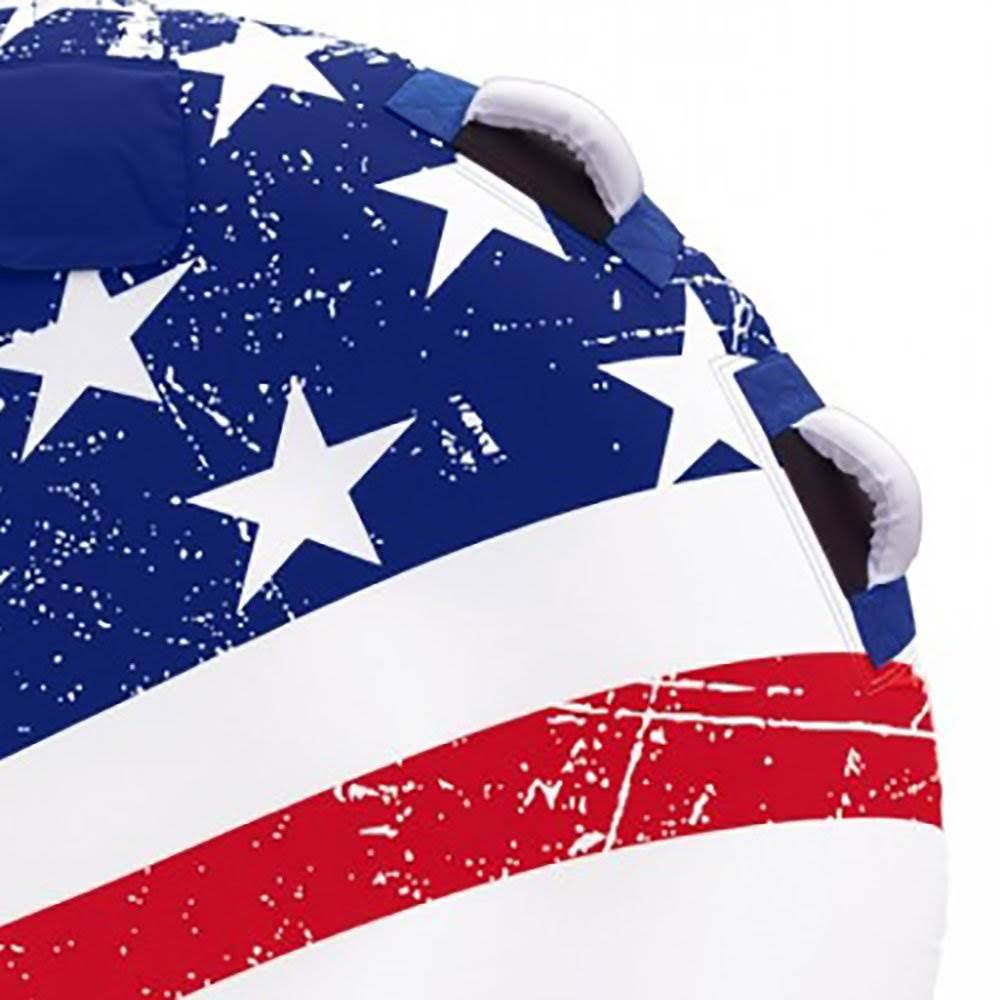 Stars & Stripes Inflatable 1 Rider Watersports Towable Tube (3 Pack) B94128