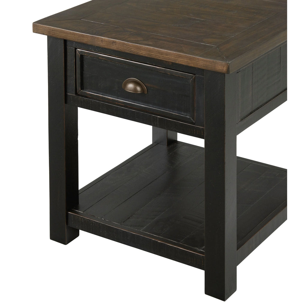 24 Inch End Table with Drawer and Shelf A3575