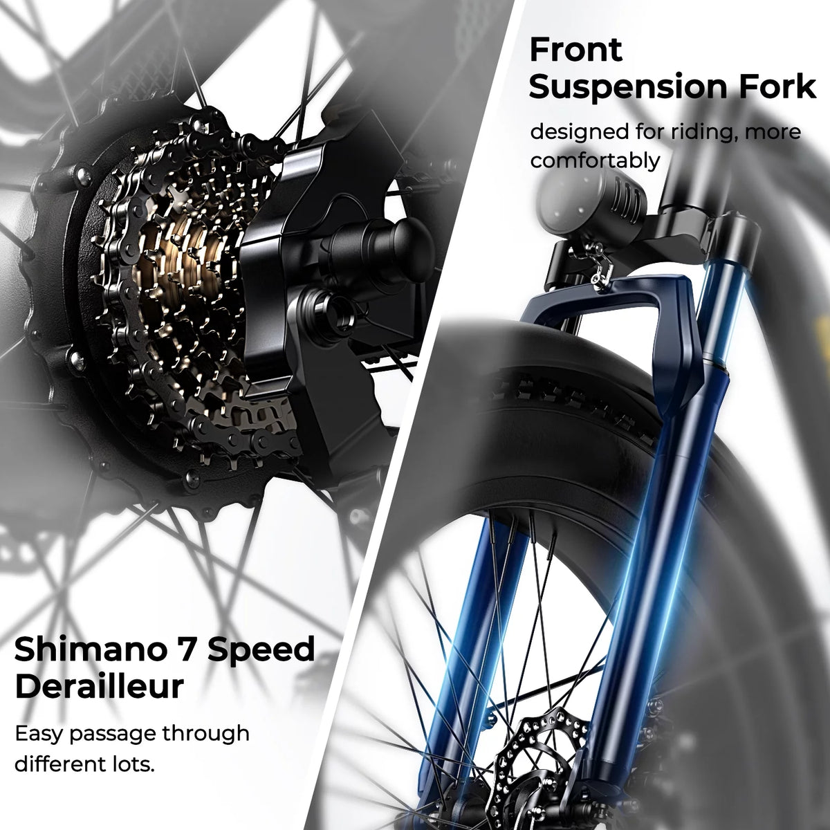 750W Fat Tire Electric Bike 26''x4'' 48V 15Ah P44952