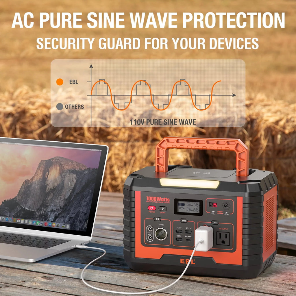 Portable Power Station 1000W 999Wh Y826
