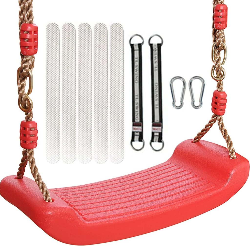 Green Disc Swing Seat with Adjustable Rope and Carabiner Z268717