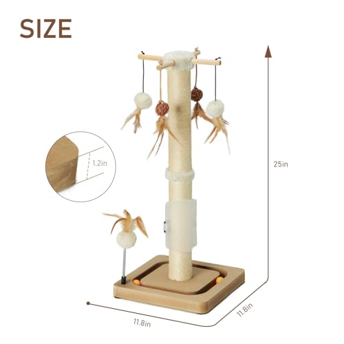 Beige 25 inches Cat Scratching Post C5945