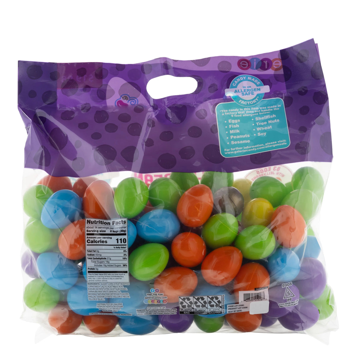 125 Count Egg Hunt Bag with Jellybeans and Stickers 14.64 oz U845007