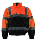 Neon Orange High Visibility Water Resistant Reflective Work Jacket Y79761