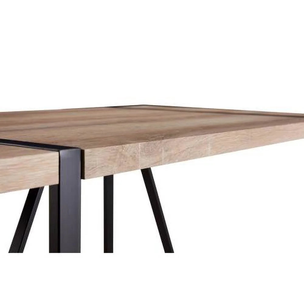 55" Rustic Industrial Rectangular MDF Wood Dining Table A6534