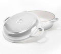 4.25-qt Cast-Iron Multifunction Oven with Baker Lid, White F628
