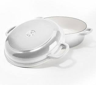4.25-qt Cast-Iron Multifunction Oven with Baker Lid, White F628