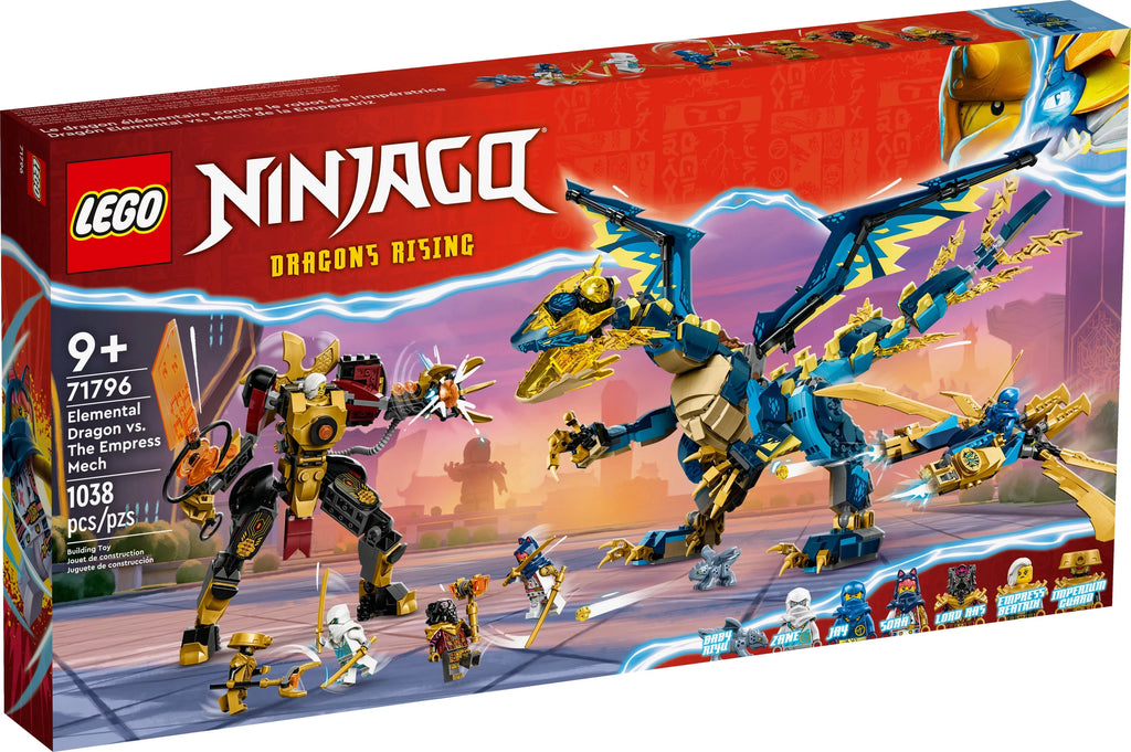LEGO Building Toy Set with Dragon, Mech, Ninja Flyer and 6 Minifigures V51643