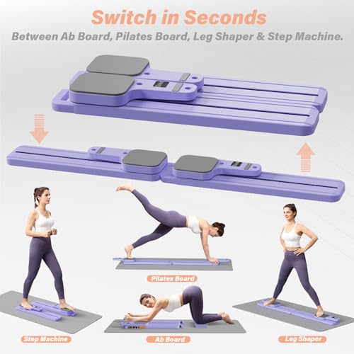 Pilates Reformer Machine with Resistance Bands and Balance Board Y224