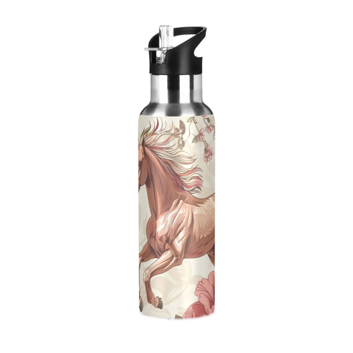 Insulated Thermos Stainless Steel Water Bottle with Straw Lid Flask, 20 oz I215