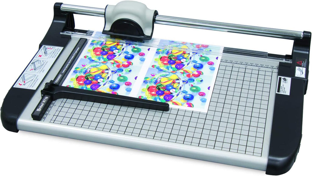 51 Rotary Paper Trimmer with Stand and Fabric Catch Tray, 10 Sheet Capacity H2035