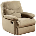 Beige Microfiber Recliner F586647