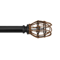 Matte Black Drapery Single Curtain Rod Set Z511