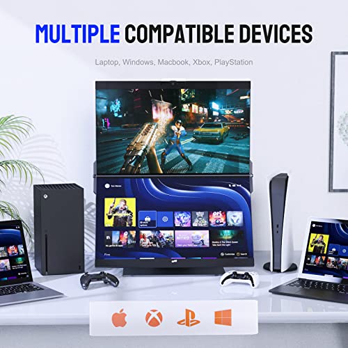 Dual 24" FHD Stacked Desktop Monitors with 1080P Webcam & Speakers, 100W USB-C Charging X405028